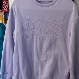 SHEIN Lavender Pullover Sweatshirt